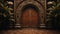 a large ornate wooden door