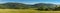 Large panorama landscape with hills. Meadows near the village of Dolni Loucky in Czech Republic.