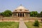 Large Panorama of Tomb of Isa Khan near Mausoleum of Humayun Complex. UNESCO World Heritage in Delhi, India. Asia