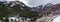 Large panoramic view on Alpine Loop Scenic Drive at American Fork Canyon in the winter time. Utah. US