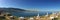 Large panoramic view  of lebanese shore from tabarja to Jounieh and beirut in a far end
