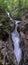 Large panoramic view of raging river at Mostnica Gorge