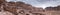 large panoramic view of Roman Amphitheatre in the ancient Arab Nabatean Kingdom city of Petra