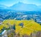 The large park in Riedenburg district of Salzburg, Austria