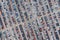 Large parking aerial top view