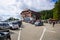 Large parking of Hotel Berghotel Mummelsee with full park area with cars and