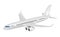 Large passenger plane. 3D illustration.