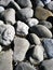 Large pebbles on the beach, Nice , France