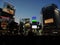 Large photo in low light of the so famous Shibuya Crossing or Scramble in Tokyo, Japan