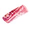 Large piece of meat, raw pork carbonate fillet isolated on white