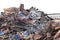 Large pile of scrap metal