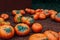 Large Piles Scattering of Orange small Pumpkins
