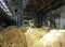 Large, plant production of aircraft waste piles woodworking industry in the shop