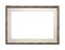 Large plastic stylized frame with a passe-partout for a picture isolated on a white background