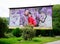 Large portrait of Bhutan King in Thimphu