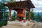 Large prayer wheel in buddhist temple in Bhutan