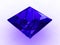 Large princess cut cobalt blue sapphire - 3D