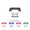 Large printer multi color icon. Simple glyph, flat vector of print house icons for ui and ux, website or mobile application