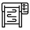 Large printing icon outline vector. Plotter machine