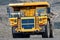 Large quarry dump truck. Transport industry.