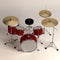 Large realistic drumset