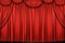 Large red curtain stage