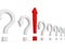 Large red exclamation mark arrow in questions row