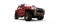 Large red off-road pickup truck for countryside or expeditions on white isolated background. 3d illustration.