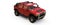 Large red off-road pickup truck for countryside or expeditions on white isolated background. 3d illustration.