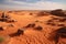 Large red rocks Gobi desert. Generate ai