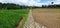 Large ricefield at the mountains and rural, footpath