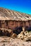 Large river canyon running through the Atacama Desert in the Arica y Parinacota Region of northern Chile