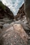 Large Rocks Fill Upper Burro Mesa Wash On The Way To The Pouroff In Big Bend