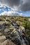 A large rocky waterfall in the Giant Mountains.