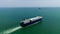 Large RoRo (Roll on off) vessel cruising the Mediterranean sea