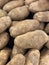 Large Russet Burbank baking potatoes stacked lose for sale
