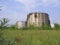 Large, rusty, bunkers storage tanks for fuel and gasoline strategic aviation fuel stock