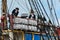 The large sailing ship East Indiaman