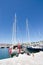 Large sailing yachts moored in Palma marina