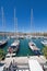 Large sailing yachts moored in Palma marina