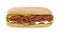 Large salami & cheese submarine sandwich