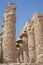 Large sandstone ancient egyptian temple columns