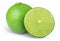 Large seedless lime isolated