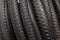 Large selection of tires with a different tread