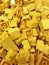Large selection of yellow Lego bricks