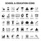 Large set of 40 school and education icons