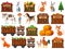 Large set of isolated farm objects