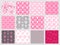 Large set of seamless patterns with hearts