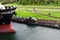 Large ship going thru the Panama Canal, Panama