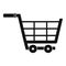 Large shopping trolley icon, simple style